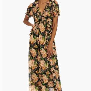 DÔEN Elisabeth Floral Silk Dress